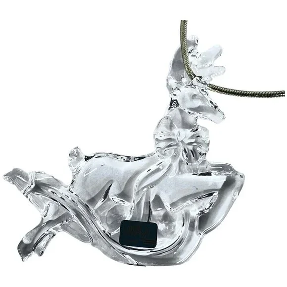 Mikasa Crystal Reindeer Christmas Ornament Joyous Collection Box Made Germany - Picture 3 of 5